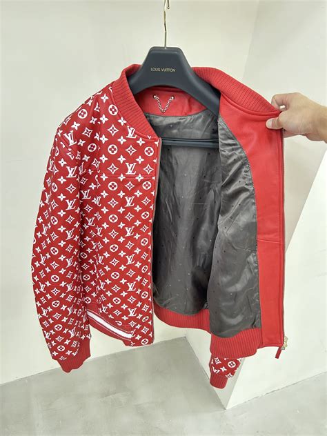 louis vuitton supreme leather jacket|Louis Vuitton supreme jacket price.